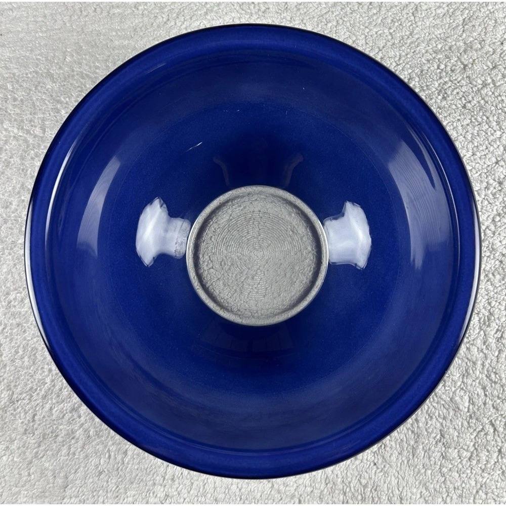 Vintage PYREX Cobalt Blue Glass Mixing Bowl #325 2.5L Clear Bottom **EUC**